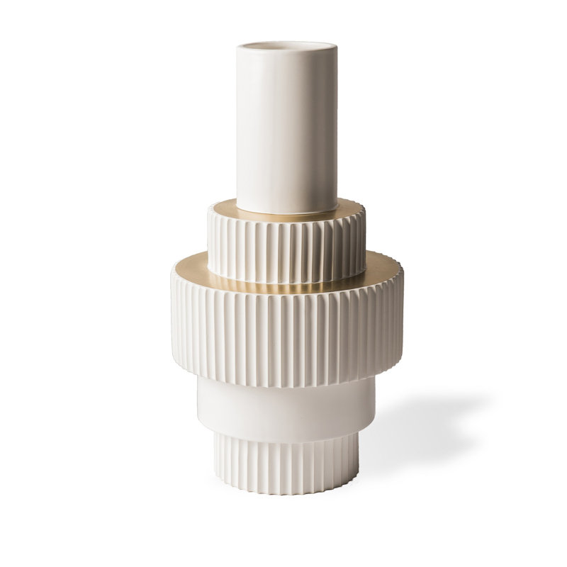 Vase Alfrida Gear L blanc