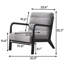 Chaise avec accoudoirs en bois massif Zoné-2010957996