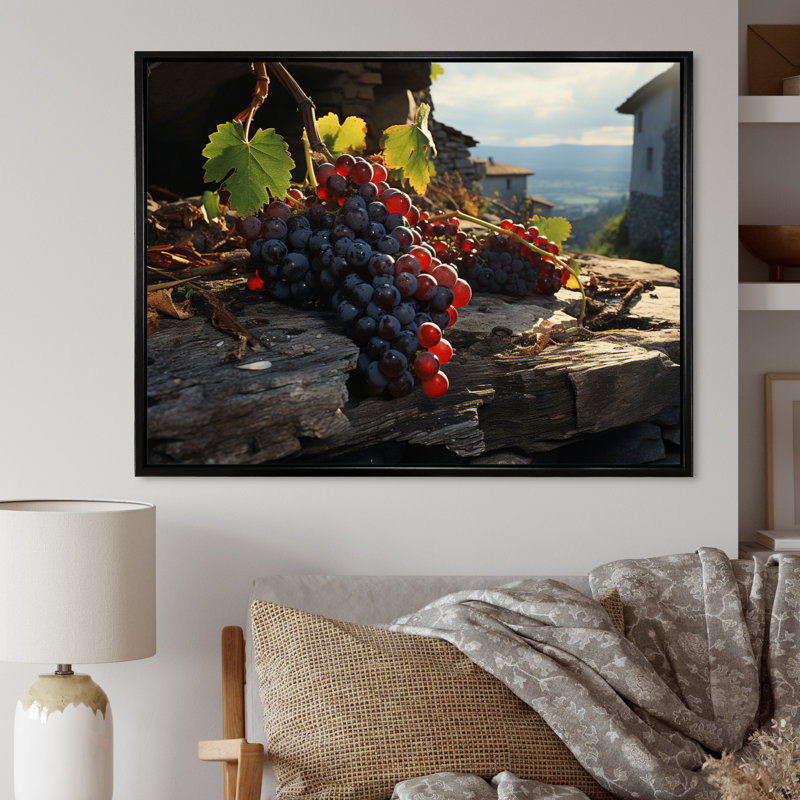«Scenic Sculptural Vinescape», reproduction d'art sur toile, H 24 po x l 32 po, Cadre flottant noir
