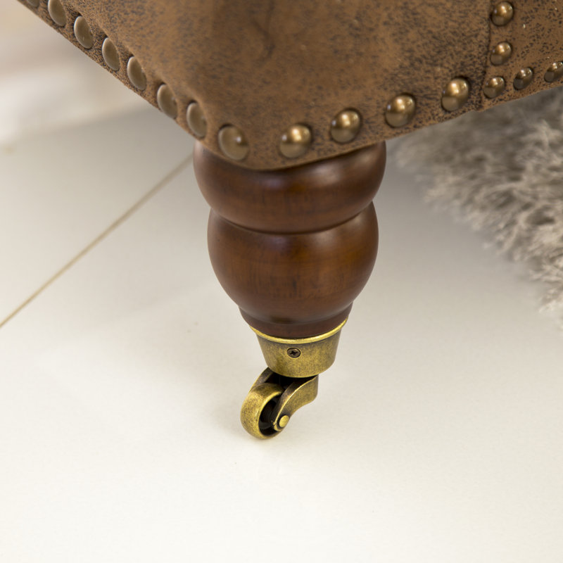 Aliya Upholstered Club Chair, Antique Brown