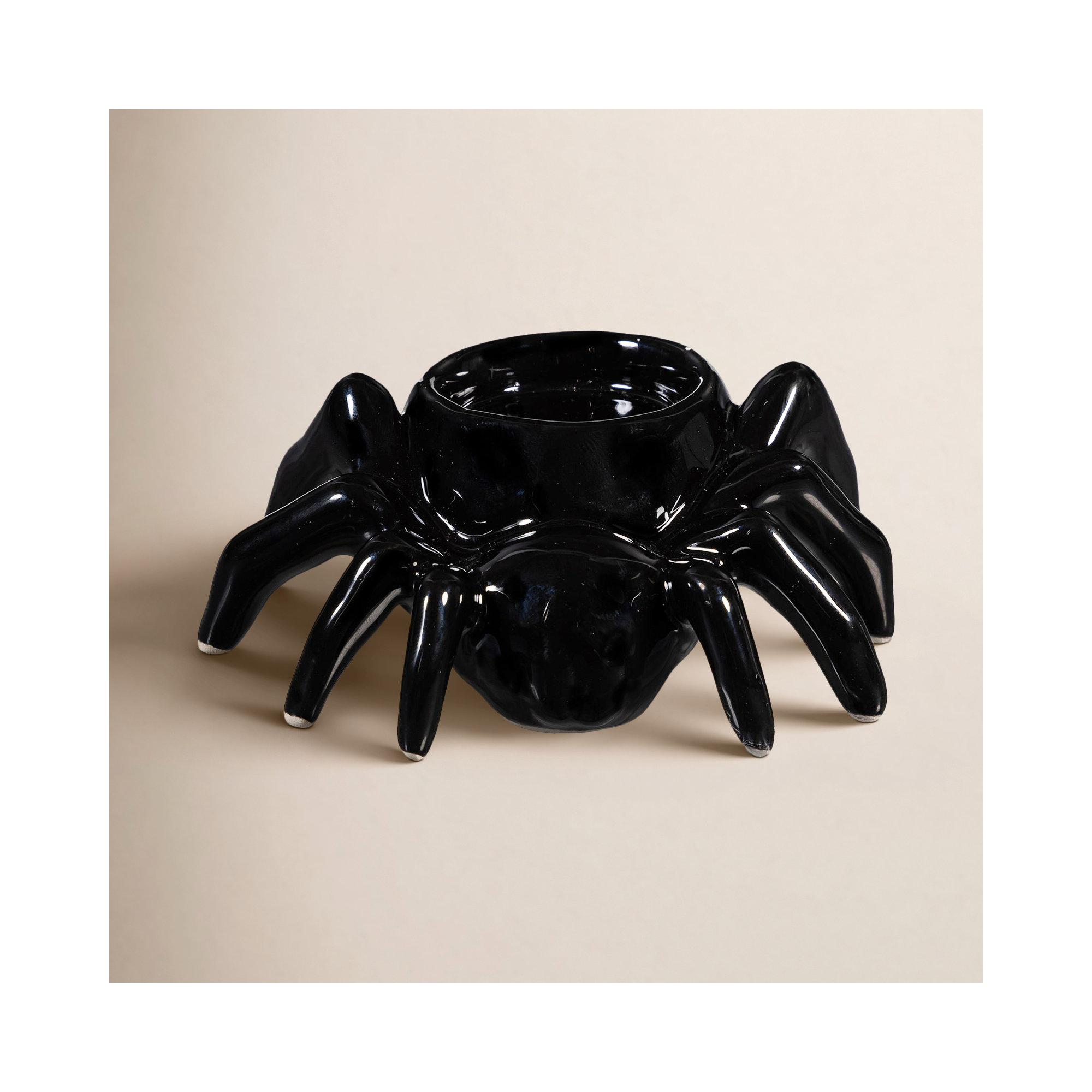Ceramic Halloween Spider Tealight Candle Holder