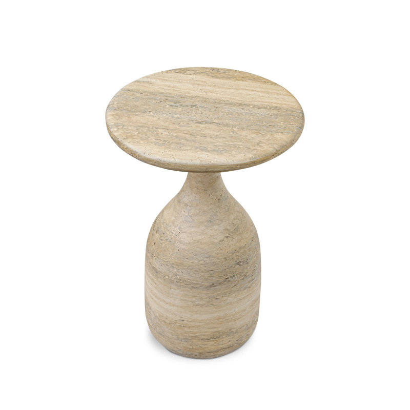 Concrete Top End Table, Textured Sandy Gray