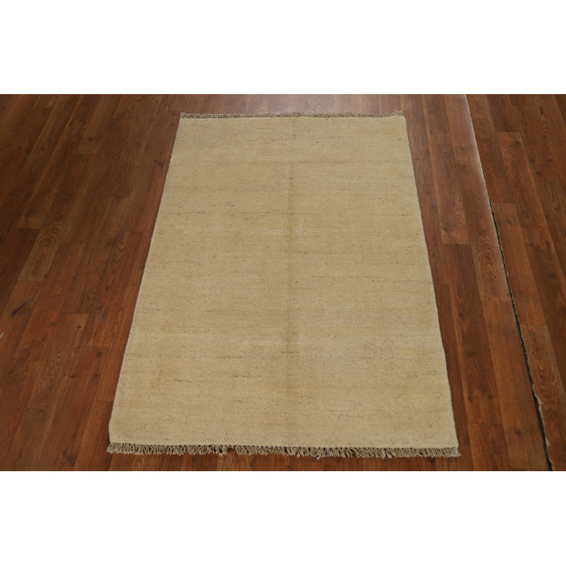 Tapis de vestibule oriental moderne en laine Gabbeh 3 x 4