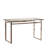 Modern Minimalist Rectangular Glass Dining Table For 4-6, Tempered Glass Top With Silver Chrome Metal Legs, Perfect For Kitchen And Living Room-1513988052