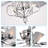 Crystal Ceiling Fan With Lights Fandelier Chandelier Reversible Blades 3 Wind Speeds Remote Control For Bedroom Living Dining Room Chrome 52 Inch