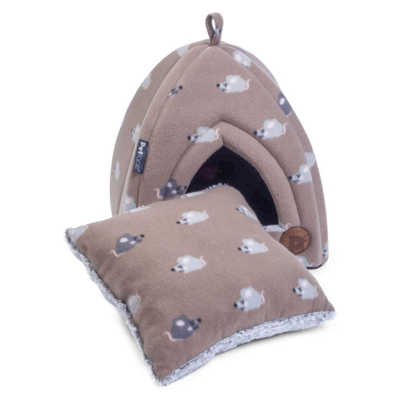 Animal Print Faux Fur Pet Bed