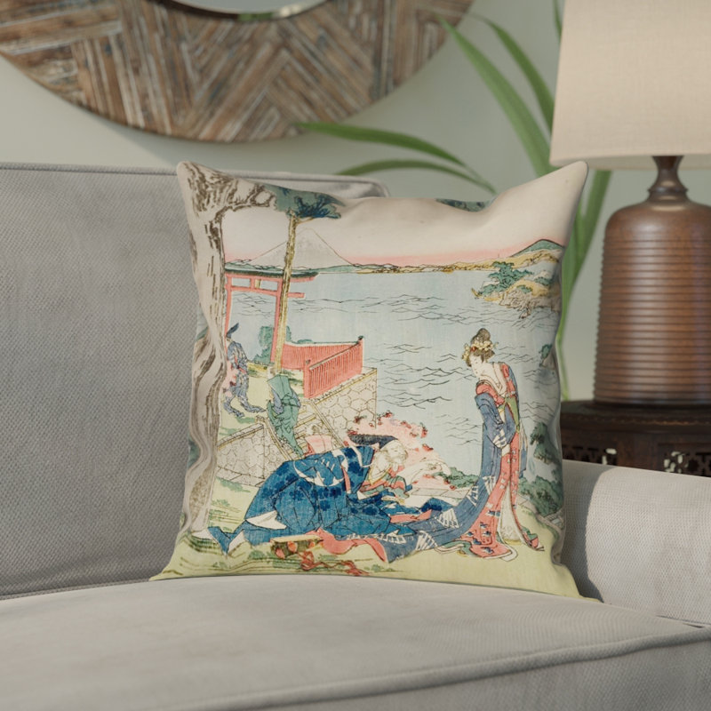 Housse de coussin Katsushika Hokusai, 14 po x 14 po
