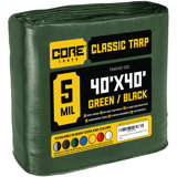 40 ft. x 40 ft. 5 Mil Heavy Duty Polyethylene Tarp, Waterproof, UV Resistant
