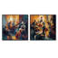 Féminin, chanteuse et groupe de musique - ensemble de 2 collages carrés-1201312361-1201312341