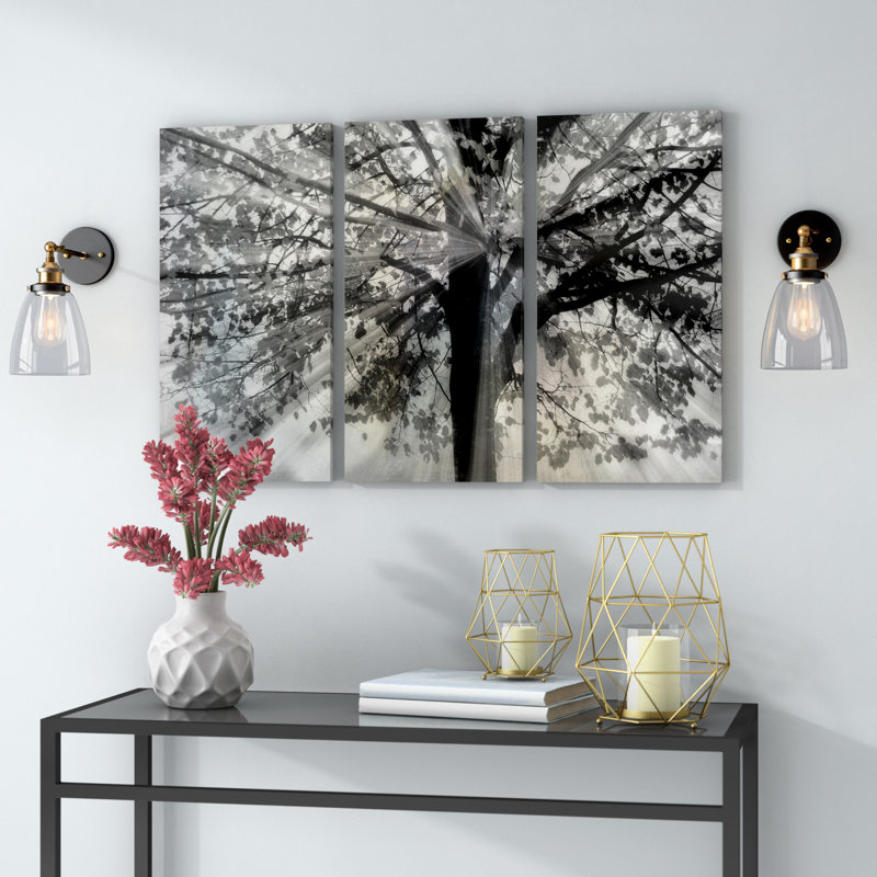 «Story from Light and Shadow» - Reproduction d'images multi-pièces sur toile, H 24 po x l 36 po x P 1,5 po