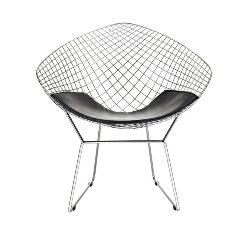 Chaise d'appoint en velours Windsor, Chrome