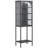 Metal Glass Door Display Storage Cabinet - 5-Tier Cube Bookshelf Storage Cabinet With 3 Adjustable Shelves-574727194