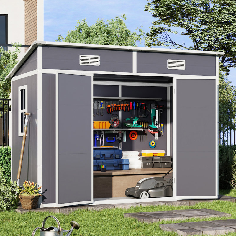 Pent Plastic Tool Shed 
