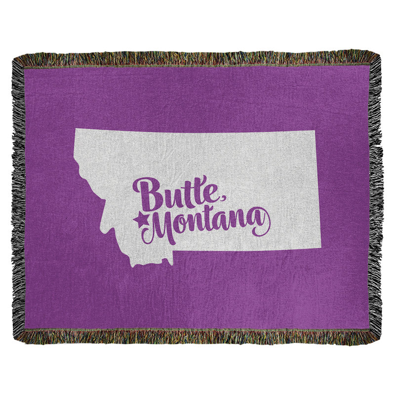Jeté en coton butte montana, 50 po x 60 po, Violet