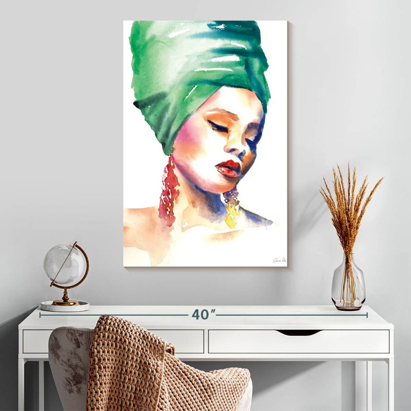 Leisha en vert, H 30 po x l 20 po