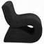 Chaise courbée rembourrée sans accoudoirs Charcoal Boucle-409058644