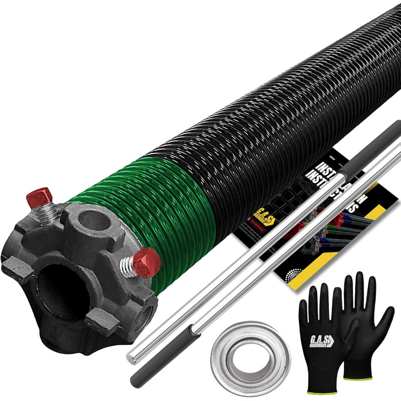Ressorts de torsion de porte de garage, avec roulement de 1 po, gants et barres (243 x 2 x 32)
