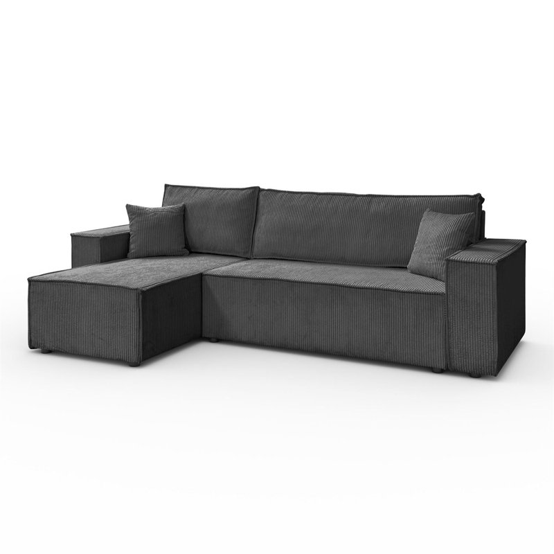 Machi 4 Seater Sofa Bed, Dark grey