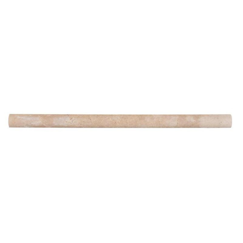 12" x 0.75" Honed Travertine Pencil Liner Tile Trim in Cream