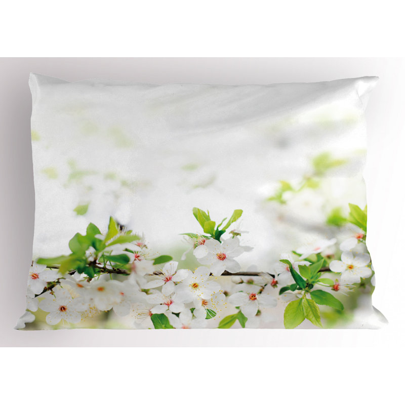 Spring Polyester Floral Sham Set, Twin