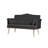 BLACK 2 SEATER SOFA