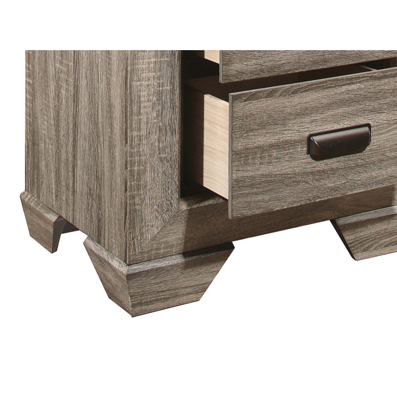 Table de chevet 1Pc avec deux tiroirs à queue d'aronde