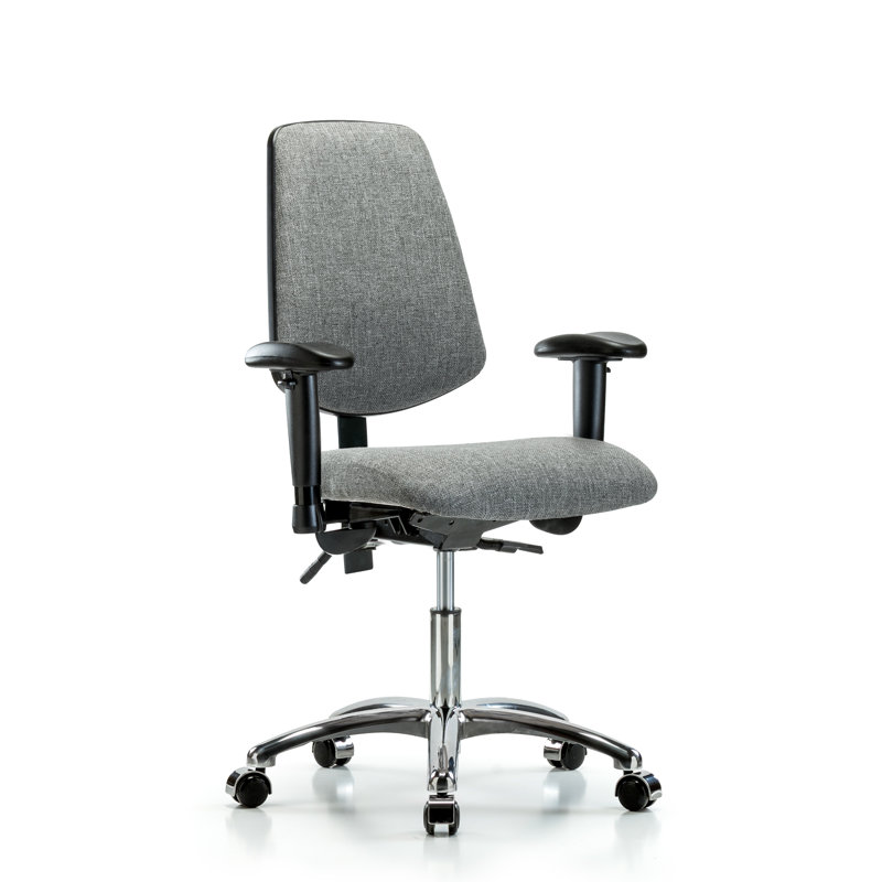 Hannah Task Chair, Casters, Gray, Not Included
