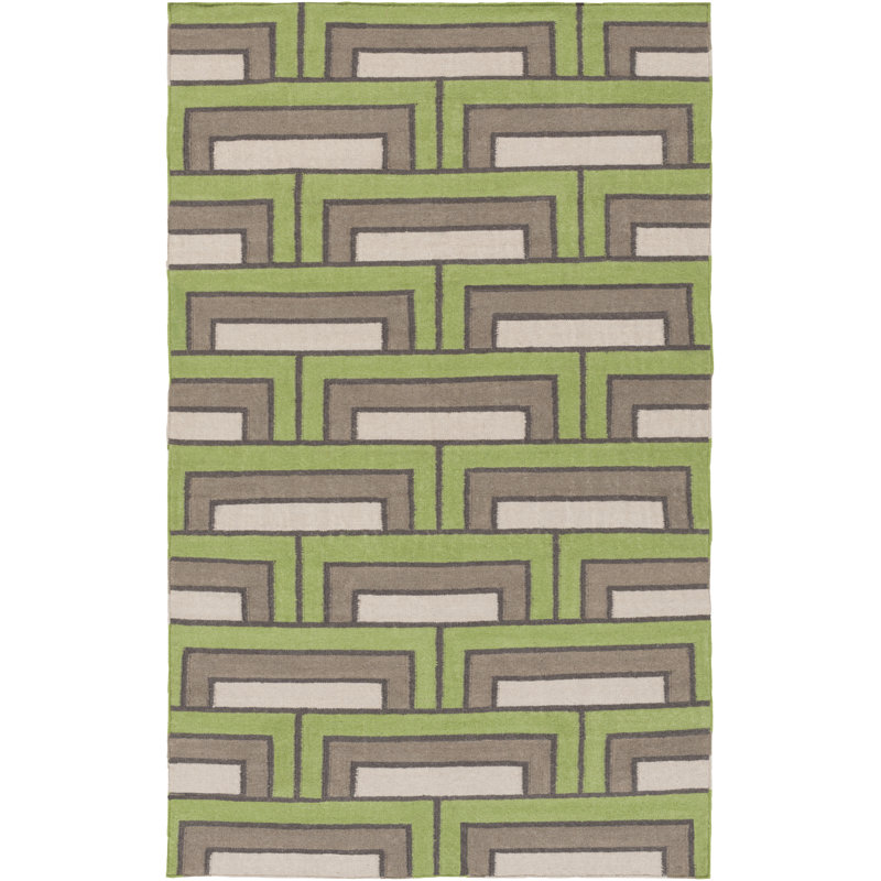 Durgan Wool Geometric Indoor Rug, Rectangle 2' x 3'