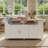 63" Rolling Craft Table With Drop-Leaf Extensions & Ample Storage