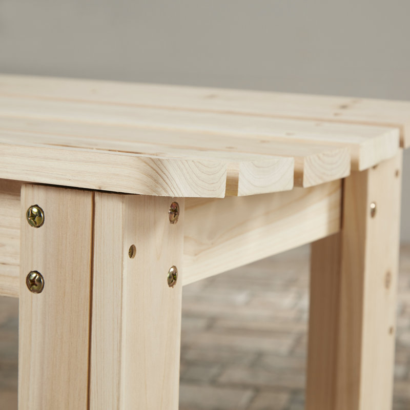 Banc de jardin pour l'extérieur Heritage Heritage, H 17 po x l 24 po x P 16,25 po, Naturel