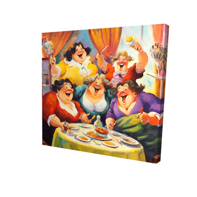 The Buffet Food White Canvas | Home Decor Art