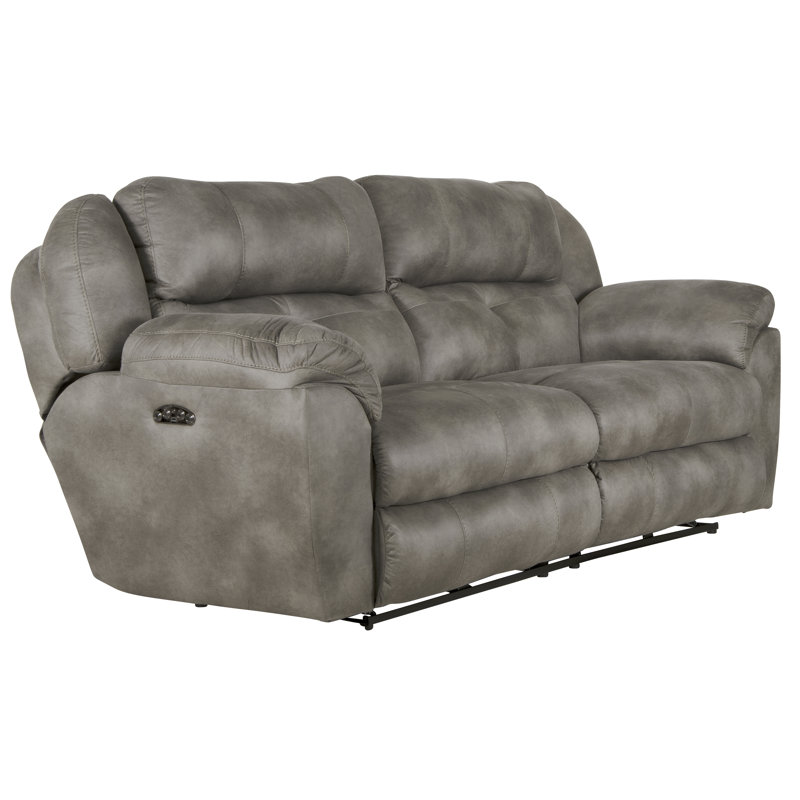 Chavers 90" Pillow Top Arm Reclining Sofa, Gray, No
