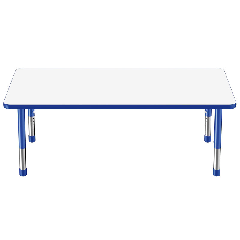 Table rectangulaire d'activités effaçables à sec avec pieds réglables, Épais, 30" x 60", Tableau blanc / sable