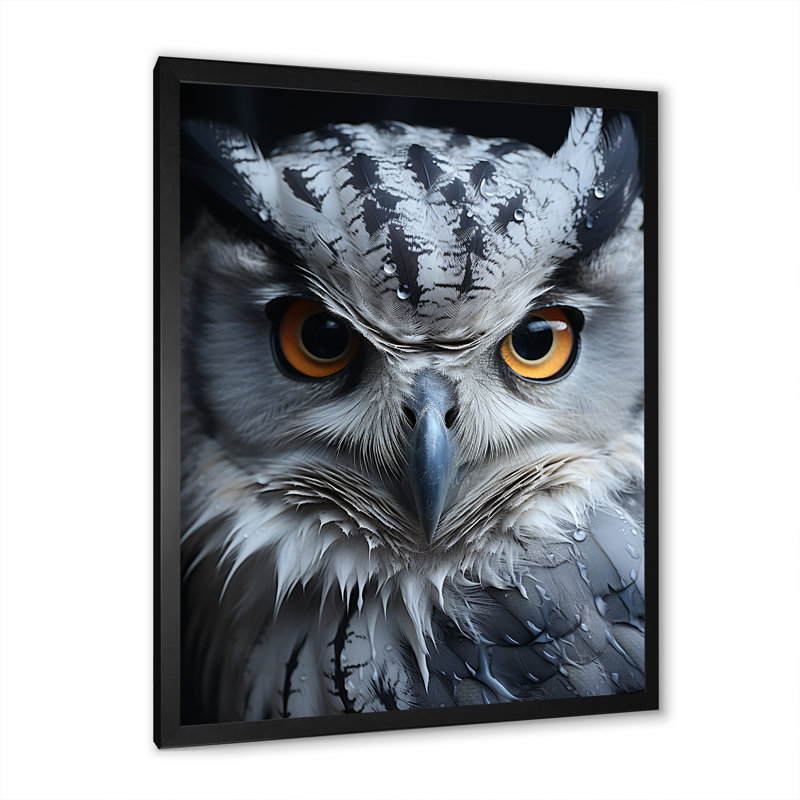 «Mon monochrome Gaze Enlightenment» sur impression sur toile, Cadre noir, H 32 po x l 16 po x P 1 po
