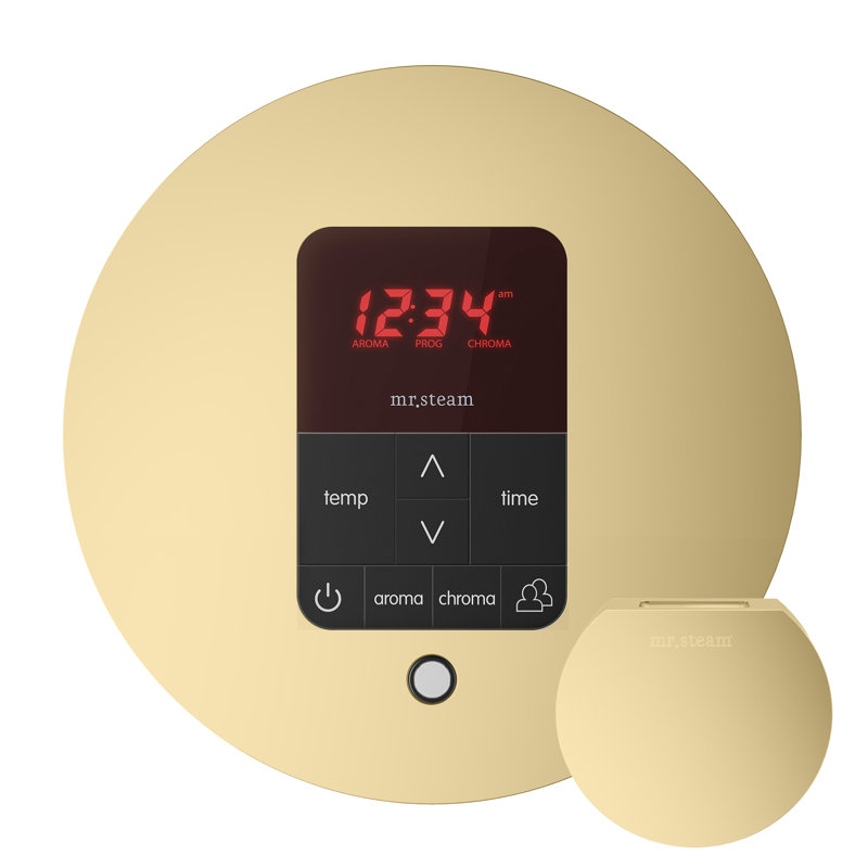 Thermostat et saunacore offre de douche rond itempo plus, Laiton satiné