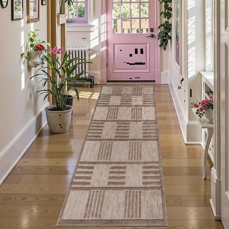 Geometric Kilim, Beige, Runner 60 cm x 220 cm
