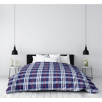 Polyester Plaid Duvet Cover