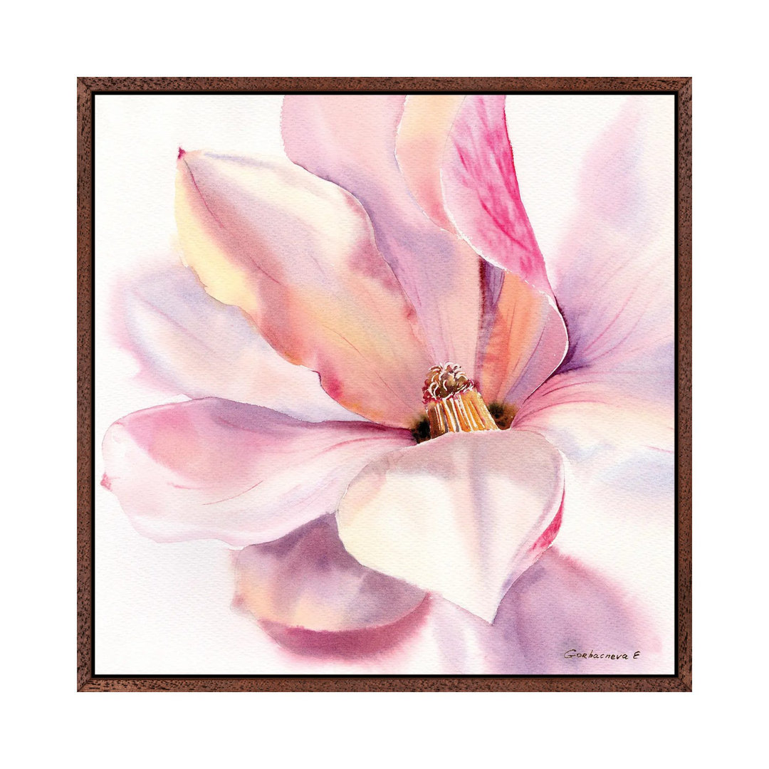 Magnolienblüte von HomelikeArt - Galerie-verpackte Leinwand Giclée auf Leinwand