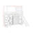 Twin Size Loft Bed With Wardrobe, Storage Shelves, Slide And LED