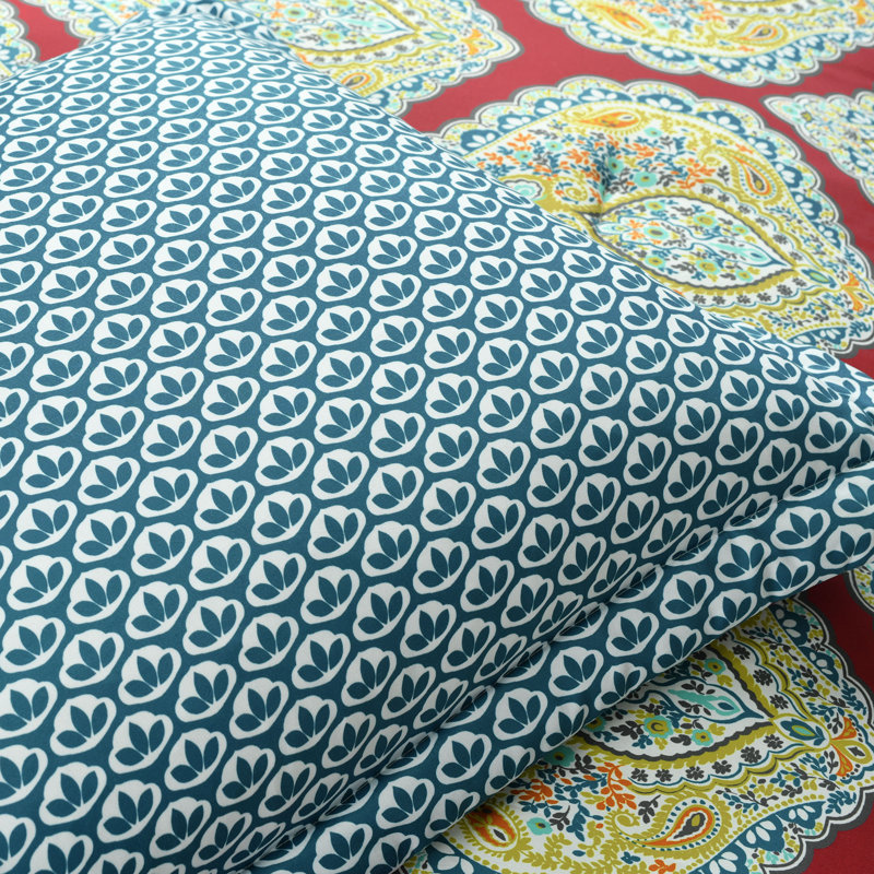 Ensemble d'édredon réversible en microfibre 5 pièces Funderburg, Très grand