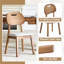 Ensemble de 2 chaises de salle à manger en bois massif de style Mid-Century moderne, finition noyer avec siège rembourré personnalisable-1316137593-1316137595