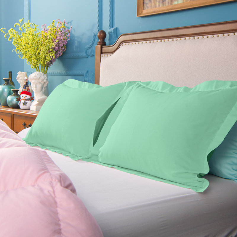 Decorative Pillowcases, 1800 Brushed Microfiber Oxford Pillowcases - NTBAY, Menthe, 20 po x 30 po