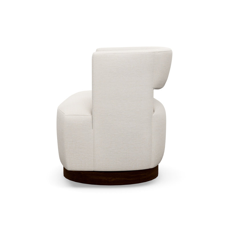 Crystle Swivel Barrel Chair, 8240-70, Walnut