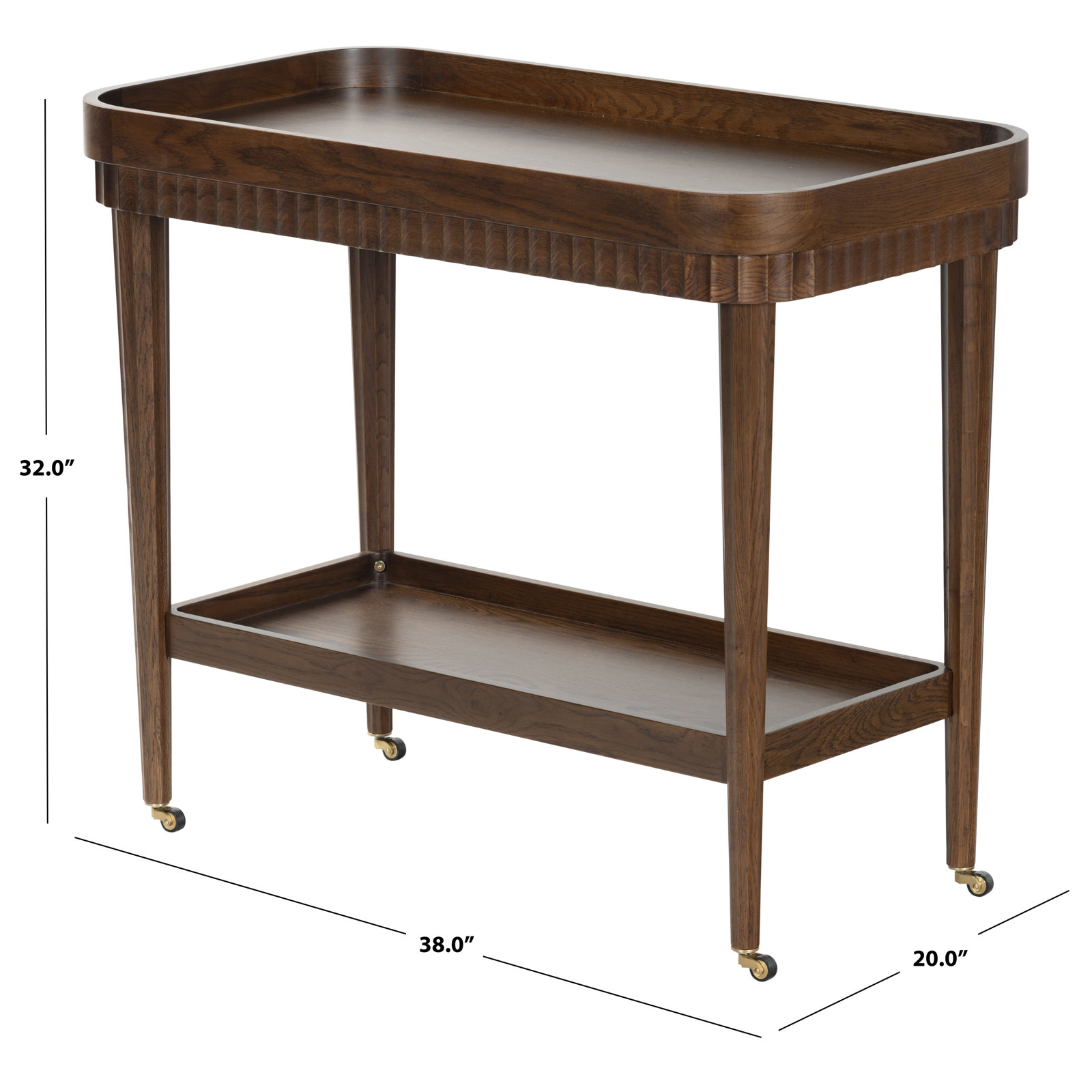 Feliciabriana Wood Barcart, Walnut