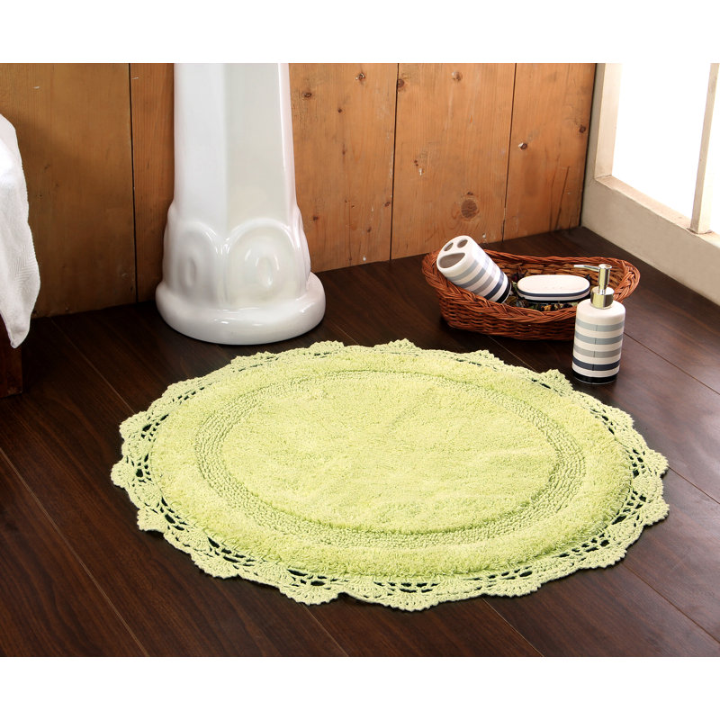 Tapis pour salle de bain Wingert, l 36 po x L 36 po, Vert pâle