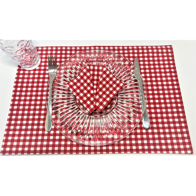 Cotton Gingham Rectangle Placemat