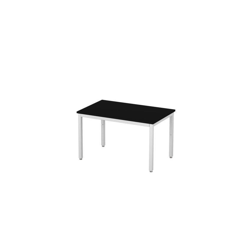 Table de laboratoire de table ACC, l 48 po x P 30 po, base coulissante, plateau phénolique, finition blanc cassé