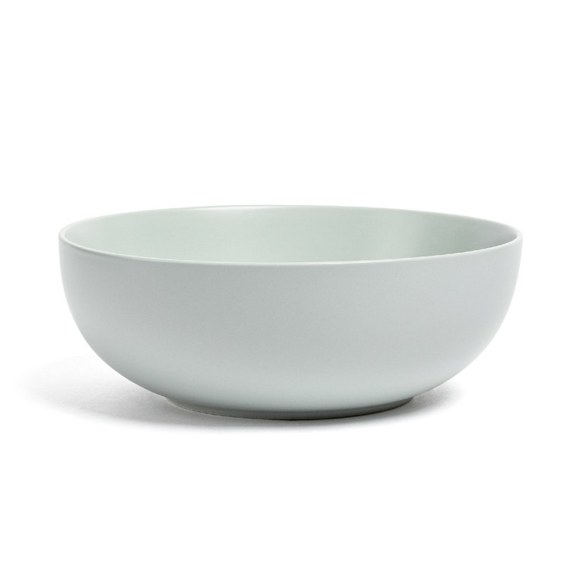Over&Back Coupe Semi Hand-Finished Stoneware Low Serving Bowl, Blue