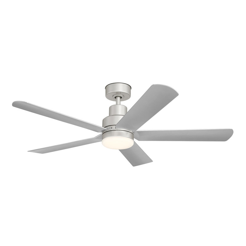 Vice 52” Indoor/Outdoor Tunable LED Ceiling Fan , Brushed Nickel