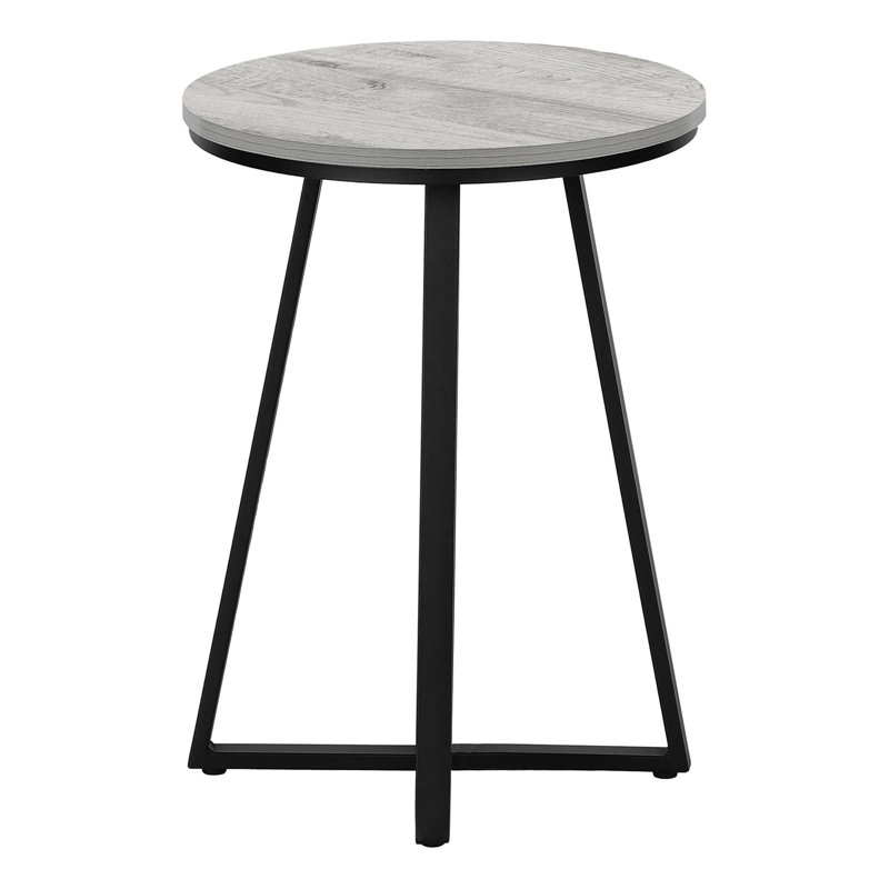 Practical Nightstand, Nightstand, Accent Table With Round Top, Gray